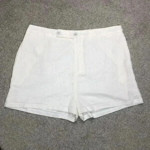 Princess Polly White Shorts High Waist Lined Pockets 2" Inseam Sz 12